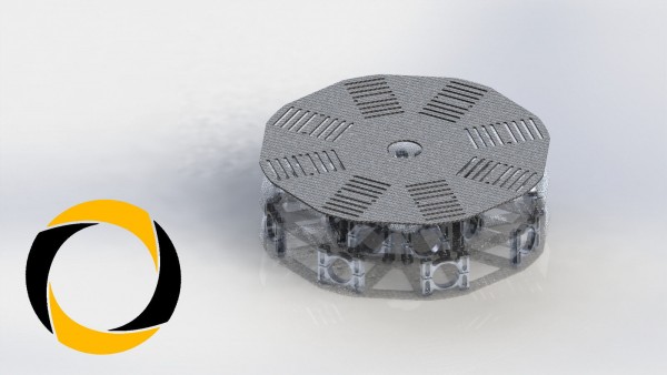Akkuplatte aus CFK (Carbon) für Octocopter